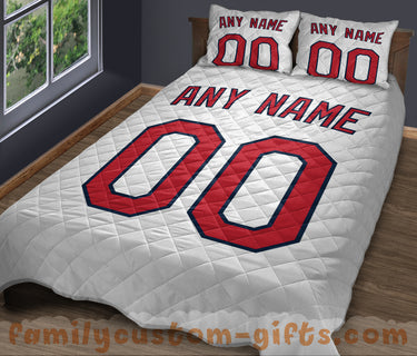 Custom Quilt Sets St. Louis Jersey Personalized Baseball Premium Quilt Bedding for Men Women